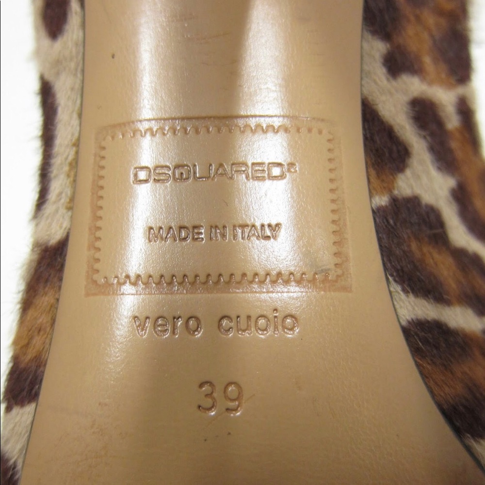 Dsquared2 Leopard Print Leather/Pony Hair Pumps - Picture 8 of 8